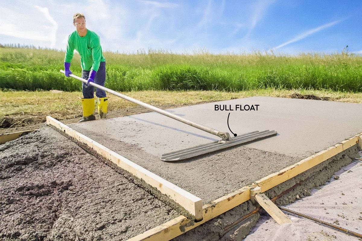 Concrete walkway pour